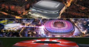 How Real Madrid, Atletico Madrid and Barcelona’s new stadium projects compare Real Madrid, Barcelona and Atletico Madrid new stadiums (Photo: Marca.com)