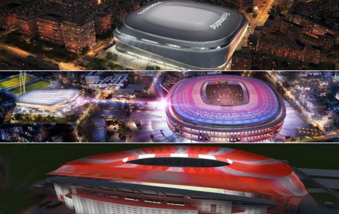 Real Madrid, Barcelona and Atletico Madrid new stadiums (Photo: Marca.com)