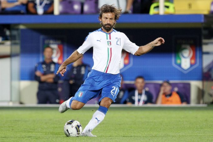 Andrea Pirlo with the Italian national team